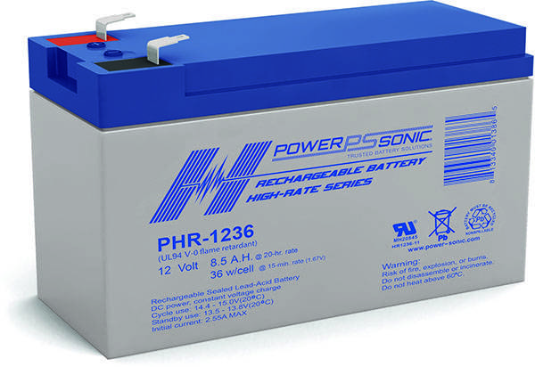 F2 Terminals Power-Sonic PS-1290 12 Volt 9 Amp Hour Rechargeable SLA Battery