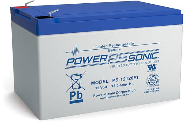 Power Sonic Battery Replacement PS-12120F2 PS-12120 F2,12V 12AH EA. 