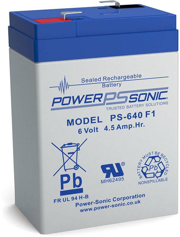 POWERSONIC PS640 6V 4,5Ah  AGM AKKU BATTERIE maßgleich zu 4Ah 5Ah 