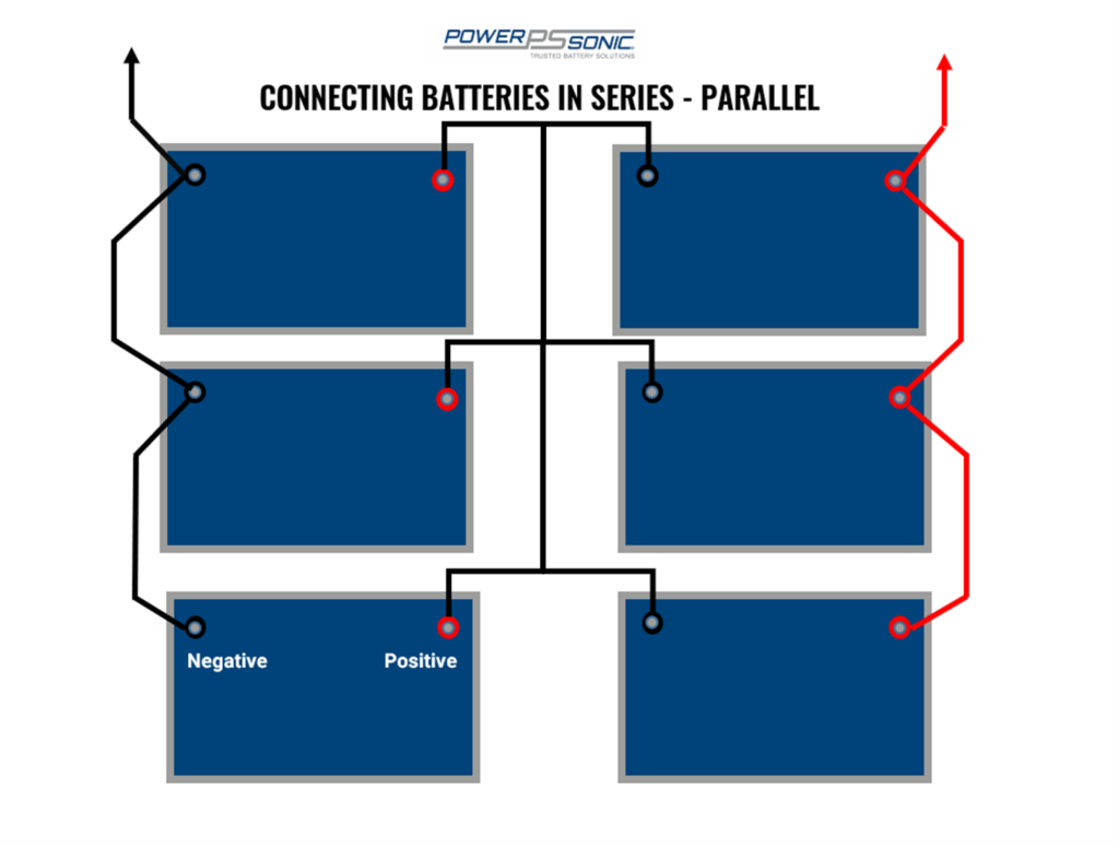 How to connect a battery in a series and parallel configuration