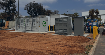Battery energy storage and EV charging battery buffered