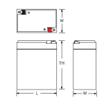 Battery with safety features